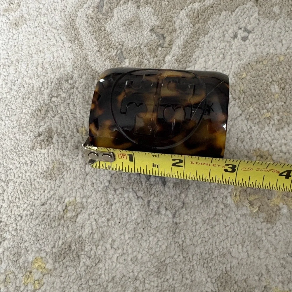 Tory Burch resin tortoise-shell cuff bracelet